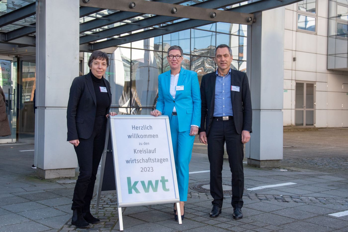 Personen auf einem Fachkongress zur Kreislaufwirtschaft (Foto: FH Münster/Michelle Liedtke)
