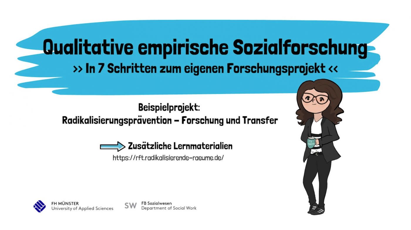 Screenshot aus einem Selbstlernvideo mit dem Titel "Qualitative empirische Sozialforschung" (Foto: FH Münster/Elodie Müller (Screenshot))
