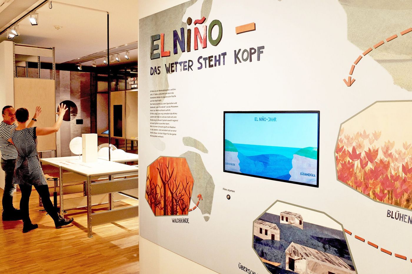Ein Exponat über das Wetterphänoment "El Nino" in einem Museum. (Foto: FH Münster/Charlotte Lagoda)